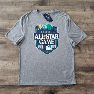 Seattle MLB All Star Game 2023 Majestic Gray Short Sleeve T-Shirt Large NWT